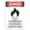 Signmission Safety Sign, OSHA Danger, 5" Height, Full Flammable Cylinders, Portrait OS-DS-D-35-V-2051 - alternate 1
